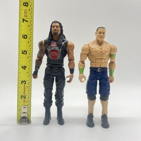 Mattel WWE Roman Reigns Big Dog Basic Series 86 & John Cena Battlepack Wrestling - Picture 3 of 4